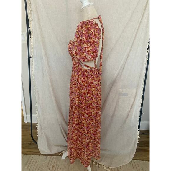 For Love & Lemons Felicia Floral Midi Dress Size Small NWT - Picture 6 of 14